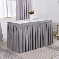 Nappe en velours épais en gros, jupe de table rectangulaire, housse de table pour hôtel, conférence, événement de bureau
