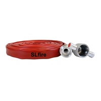Tuyau d'incendie haute pression 16 bars, 1,5 pouce, 30 m, en PVC et caoutchouc à double enveloppe, avec raccord John Morris BS336 pour la protection incendie
