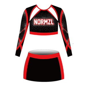 Equipo de baile de manga larga animadora conjunto niñas diseño animadora <span class=keywords><strong>vestido</strong></span> brillante animadora ropa - Product Image 1