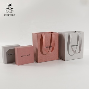Puppysew 9*9cm Túi giấy + tông đồ trang sức ngăn kéo Hộp Vòng bông tai vòng cổ Đóng gói hộp với logo tùy chỉnh - Product Image 6