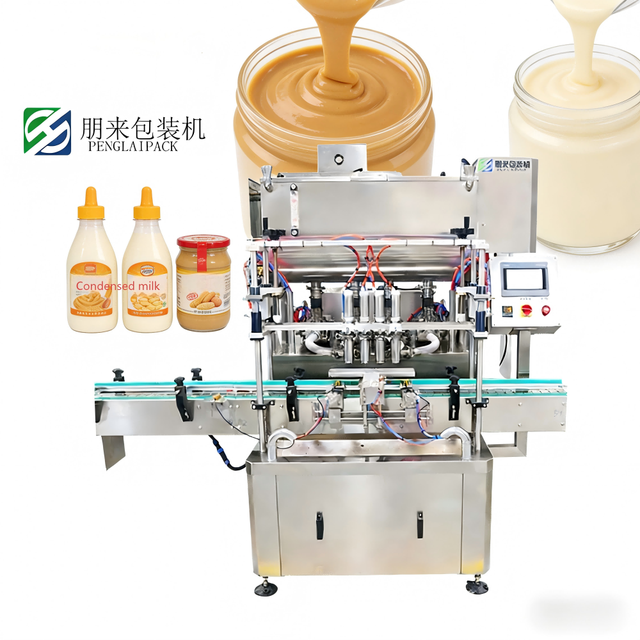 Full Automatic Filling Capping Sealing Labeling Machine for Food Packaging with Multi-function Paste Filling