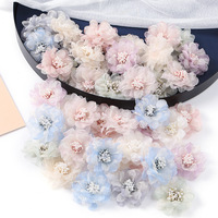 Vente en gros de 4.5cm de tissu en maille fait main pour enfants, adolescents, filles, bébés, tout-petits, accessoires pour cheveux