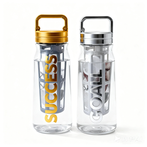 Bouteille <span class=keywords><strong>d</strong></span>'<span class=keywords><strong>eau</strong></span> de sport Hydracy grande capacité anti-fuite avec infuseur à fruits et filtre 600ml/800ml Écologique pour le fitness, le sport et les voyages - Product Image 2