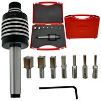 Assortiment de têtes de poinçonnage rotatives à queue MT2, amovibles, non revêtues, avec 7 poinçons carrés HSS (3mm-12mm) en acier, garantie 3 ans