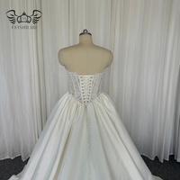 Robe de mariée de luxe moderne Feishiluo en dentelle avec perles de cristal naturel et sequins, haute qualité, coupe princesse, traîne chapelle