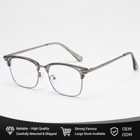 Lunettes à monture TR90 pour hommes et femmes, branches métalliques, anti-lumière bleue, protection UV400, lunettes de lecture optiques, 6 couleurs, OEM