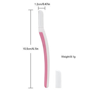 Лидер продаж, бритва для бровей с одним лезвием и АБС, пластиковая + резиновая ручка, бритва для лица, инструмент для стрижки волос - Product Image 5
