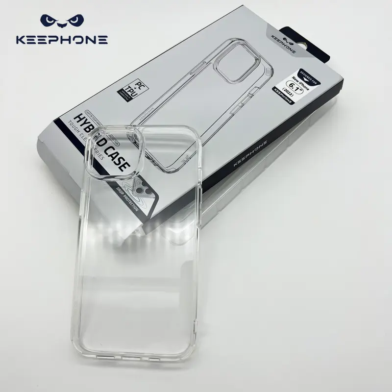 Keephone Anti Yellow Bulk Plastic Tpu Clear Phone Case For Iphone 14