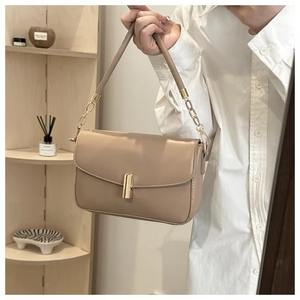 Sac à main en cuir PU imperméable à motif géométrique pour femme, collection 2025, avec fermeture éclair et fermoir, doublure en cuir véritable, toutes saisons - Product Image 6
