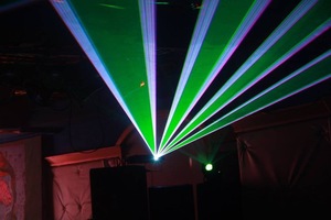 ไฟเลเซอร์กลางแจ้ง IP65 3W RGB 100-250V 20W กำลังไฟต่ำ 60 °   มุมการสแกนสำหรับการแสดงบนเวทีคอนเสิร์ตในพาร์ค - Product Image 5