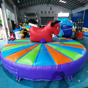 Outdoor party commercial kids <b>ride</b> <b>on</b> rocking games inflatable <b>unicorn</b> pull rodeo <b>ride</b> - Product Image 5