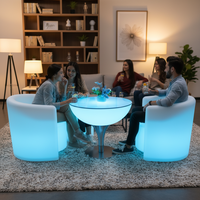 Muebles LED Iluminados para Fiestas al Aire Libre, Muebles LED para Eventos, Discotecas, Salones, Barra de Luces LED, Sillas, Mesas, Sofás