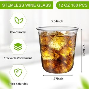 Vaso de Plástico Transparente Desechable para Té de Burbujas Boba de 90 mm con Logotipo Personalizado, 12 oz/16 oz, en Forma de U, con Tapa - Product Image 2