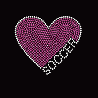 Transferts thermiques en strass à motif Football Love, les plus vendus pour les t-shirts