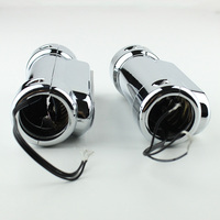 Chrome/ Black Motorcycle Highway Bar Switchback Luz de señal de giro LED ámbar blanco para barras de choque para modelos Harley Touring