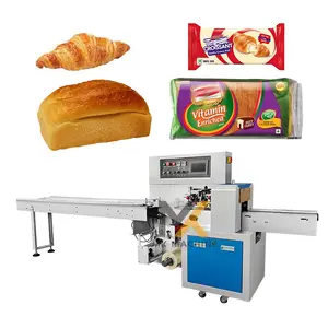 Hoàn toàn tự động ngang gối loại túi dòng chảy Croissant bánh mì nướng bánh mì máy đóng gói