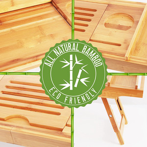 Carrello da bagno in bambù all'ingrosso con gambe pieghevoli vassoio da bagno <span class=keywords><strong>pieghevole</strong></span> di lusso <span class=keywords><strong>per</strong></span> vasca da bagno - Product Image 6