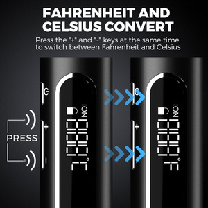 Hair Straightener 2 In 1 Negative Ion PTC <b>Titanium</b> Plate 55W 5 Temperature Settings For Dry And Wet Hair - Product Image 2