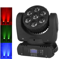 Projecteur LED mobile Hong He 6 en 1 RGBWAUV 7*18W avec contrôle DMX512 CRI 95 pour DJ/Disco/Soirée