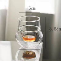 Tasse à café à double vitrage à une bouche Conception en verre fabriqué à la main