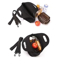 Tas Makan Siang Outdoor Fashionable Anti Air dari Neoprena yang Dapat Digunakan Kembali, dengan Ritsleting, Pendingin Termal untuk 2 Orang, Cetak Kustom untuk Piknik