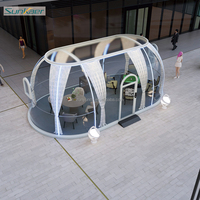 Domo Geodésico Prefabricado de Policarbonato Sunkaer SK-D03 de Diseño Moderno, Casa de Campaña con Burbuja Transparente, Claraboya, Uso en Exteriores, Garantía de 5 Años