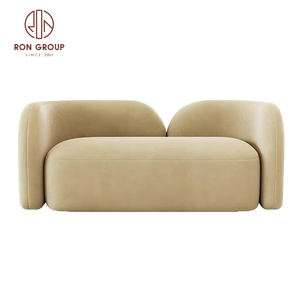 Ensemble de mobilier de restaurant commercial, canapé en velours marron et beige, <span class=keywords><strong>banquette</strong></span>, chaises avec table en marbre et pieds noirs pour café - Product Image 6