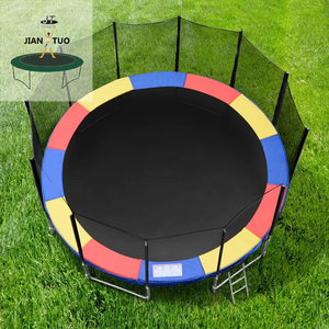 JianTuo Sports 3.05m 10FT <strong>Round</strong> Outdoor Fiberglass <strong>Trampoline</strong> With <strong>Net</strong> and Ladder - Product Image 5