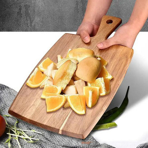 Tabla de madera para carne 43x25.5x1.5cm, bandeja rectangular de estilo japonés para servir desayuno y pizza - Product Image 2