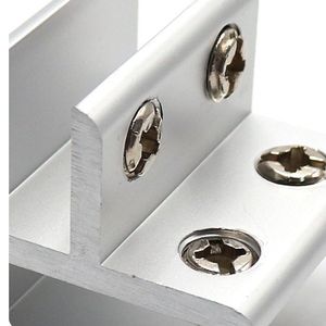 Clip de fixation en alliage d'aluminium pour verre, connecteurs à 90 degrés pour vitrine, installation facile - Product Image 1
