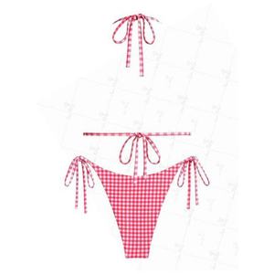 ชุดว่ายน้ำบิกินี่ทูพีซลายเสือดาว/ลายทางแบบสามมิติสั่งทำพิเศษสำหรับผู้หญิง  ผ้าสแปนเด็กซ์/ไนลอนรักษ์โลก  ชุดชายหาดไมโครบรา - Product Image 1