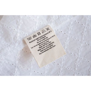 Etiquetas de algodón impresas de 30x70 mm, etiquetas con diseño de logotipo más vendidas, etiquetas impresas para prendas, etiquetas impresas para ropa. - Product Image 1