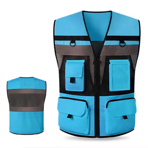 Reflective <b>Fluorescent</b> Safety Vest ANSI Class 1 Breathable Customized Logo High Visibility <b>Clothing</b> for Enhanced Safety Security - Product Image 1