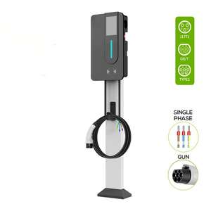 Nouvelle station de recharge pour véhicules électriques, interface CCS2, adaptateur GBT 32A/16A, extérieur IP55, 7-22KW, boîtier mural noir - Product Image 4