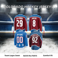 Grosir Bordir Colorado 100% Poliester Cepat Kering # 29 MacKinnon # 92 Landeskog # 8 Makar # 88 Necas # 13 Hoki Es Nichushkin