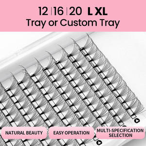 Pestañas 12 .05 Corea, Pestañas de Volumen <span class=keywords><strong>Ruso</strong></span> Pre-fabricadas, Super Fans, Punta de <span class=keywords><strong>Aguja</strong></span>, Base Estrecha, Ligeras, Mega Volumen, Pre-fabricadas - Product Image 2