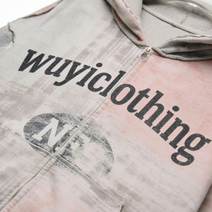 High Quality Vintage <b>Acid</b> Wash Hoodie Men Oversized <b>Drop</b> Shoulder Distressed Streetwear Custom Logo Unisex Hoodies - Product Image 2