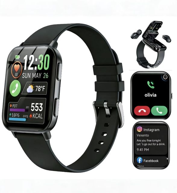 2 in 1 Montre Smart Watch TWS Earphone Combo Android Iphone Compatible Reloj Inteligente Smart Watch With Earbuds for Men Women