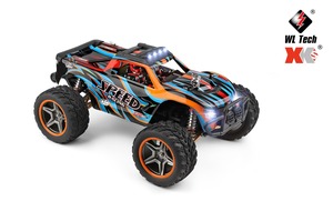 WLtoys 104009 1/10 4WD RC <span class=keywords><strong>Monster</strong></span> <span class=keywords><strong>Truck</strong></span> 45km/h Auto Todoterreno <span class=keywords><strong>de</strong></span> Alta Velocidad Bigfoot con Motor 550, Engranajes Metálicos, Luces LED, Juguete RTR - Product Image 4