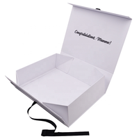 Boîte d'emballage magnétique rigide en carton de luxe pour cadeaux, avec emballage cadeau pliable, vente en gros