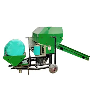 Saman balyalayıcı makine silaj paketleme makinesi yem fıstık saman balyalama sarma makinesi