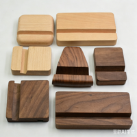 Support de téléphone en bois massif de noyer noir personnalisé, support de téléphone de bureau multifonctionnel et créatif, et station d'accueil pour iPhone