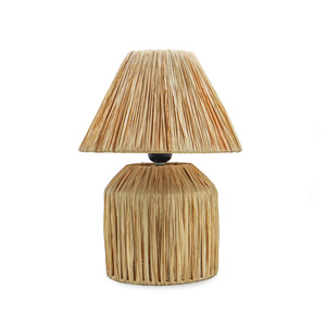 Đèn bàn/giấy Raffia + Kim loại - Product Image 2