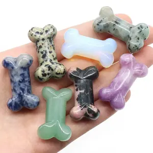 Natural crystals healing stones spiritual crystal crafts quartz bone dog bones ornaments