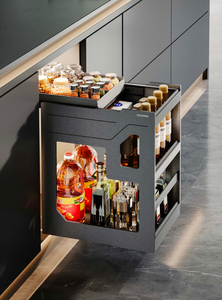 Cesta extraíble de aluminio Goldmine de doble/triple nivel para especias, organizador de cajones con cierre suave para condimentos en gabinetes de cocina - Product Image 5