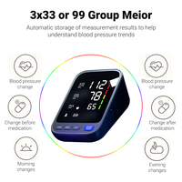 Connectivité Bluetooth intelligente Arrêt automatique Tensiomètre Écran rétroéclairé Tensiomètre pour le bras supérieur