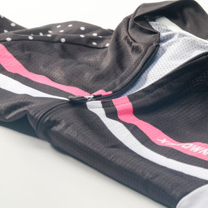 Pantalones cortos de ciclismo para mujer con cremallera completa, forro polar, ligeros, transpirables, cortavientos, de color liso, térmicos, cálidos, de manga tres cuartos para el frío - Product Image 4