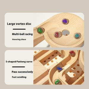 Course de marbre en bois pour enfants blocs de construction en bois jouets et ensemble de <span class=keywords><strong>jeu</strong></span> de Construction piste de marbre labyrinthe <span class=keywords><strong>jeu</strong></span> STEM jouets d'apprentissage - Product Image 4