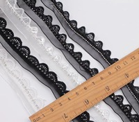 DB2327 vente chaude forme de vague broderie dentelle garniture petite taille strass garniture pour vêtement