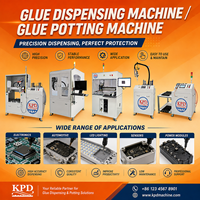 Máquina dispensadora de pegamento de resina epoxi de PU de doble componente y 3 ejes para mezcla, envasado y llenado, para fabricación de etiquetas, insignias, LED y PCB con mezcla dinámica